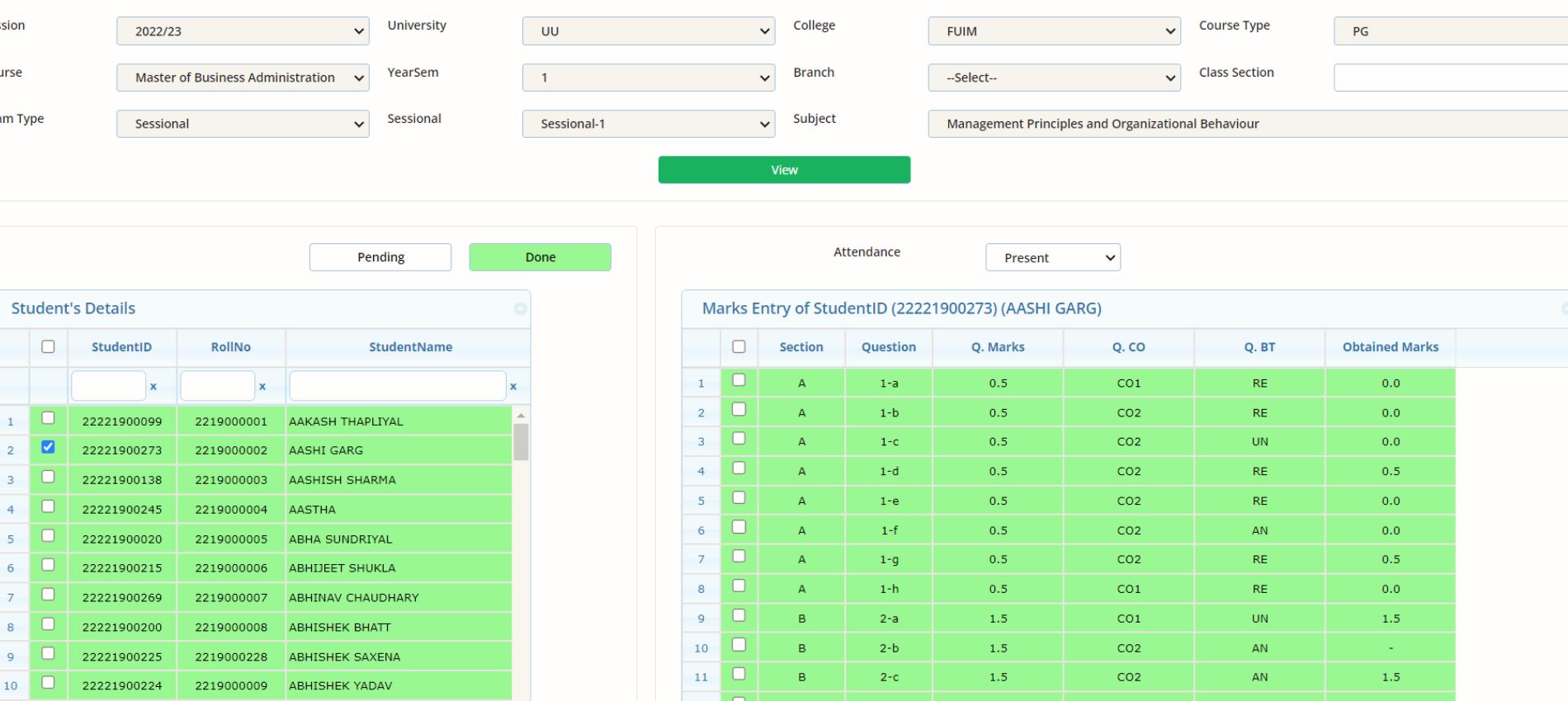 Examination Management System