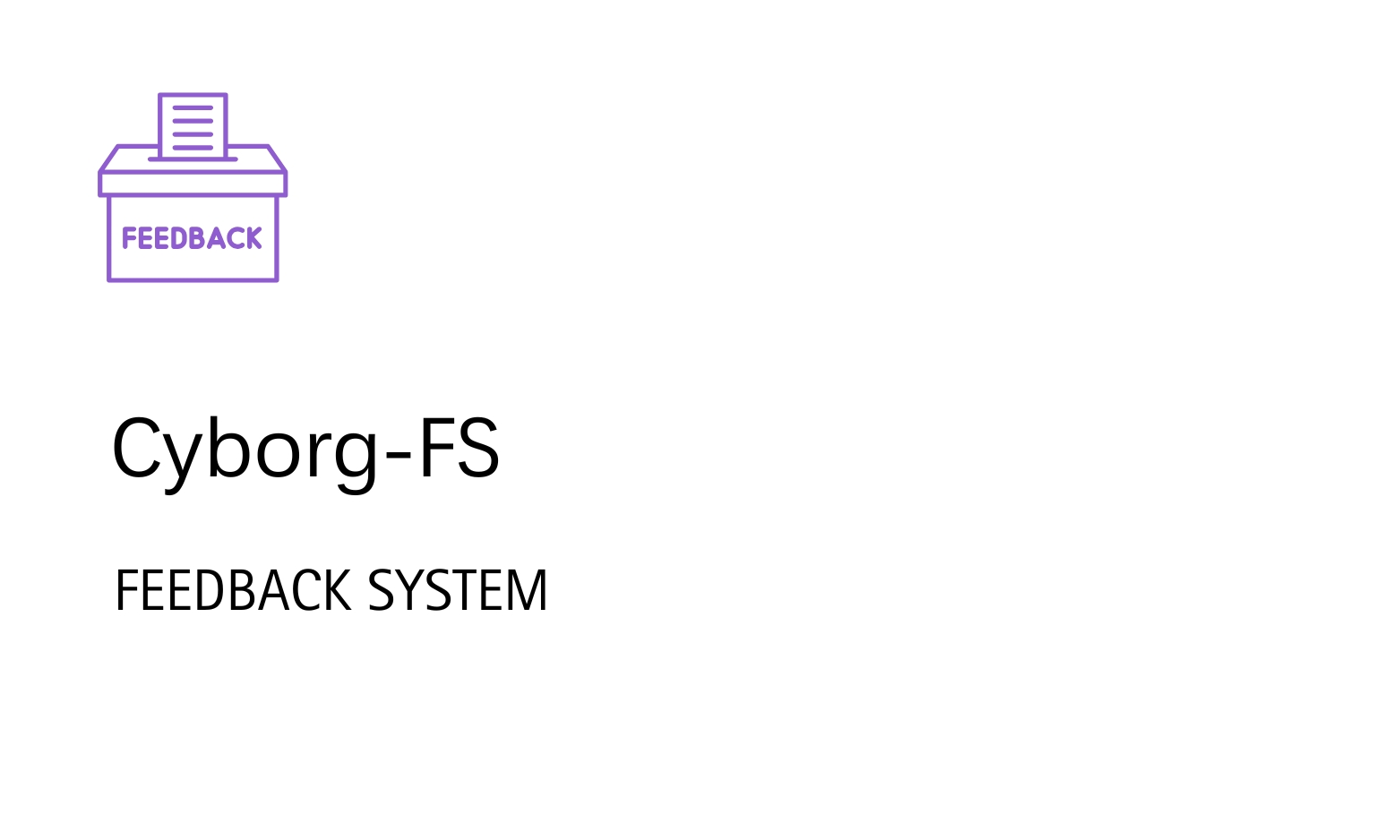 Cyborg IT Services,Cyborg ERP -Feedback System