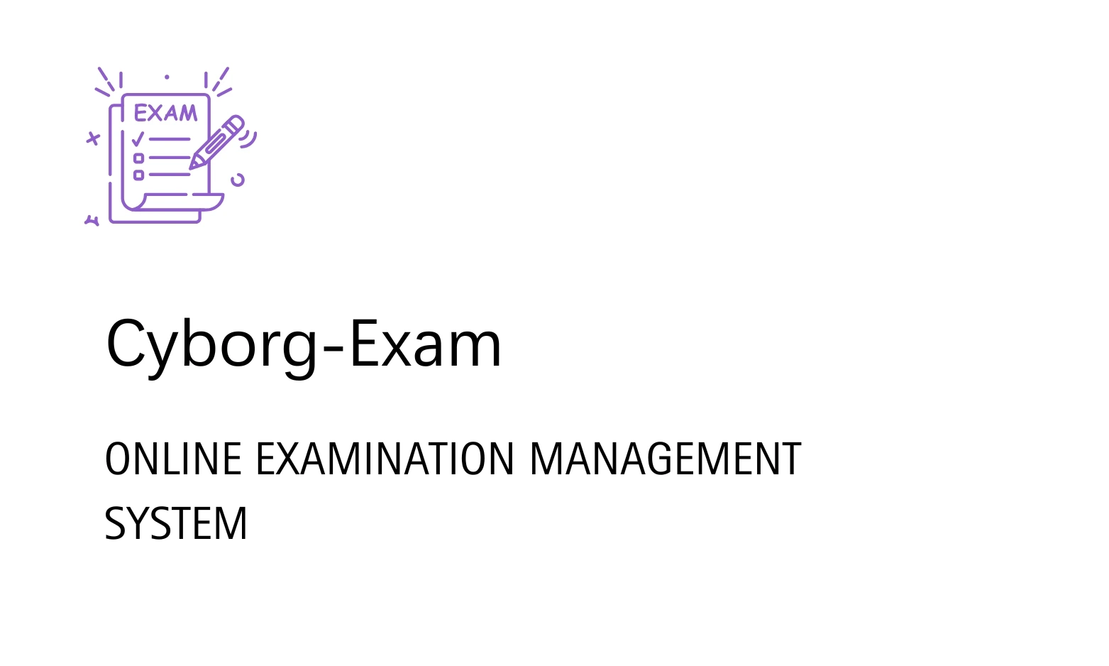 Cyborg IT Services,Cyborg ERP - Online Examination Management System