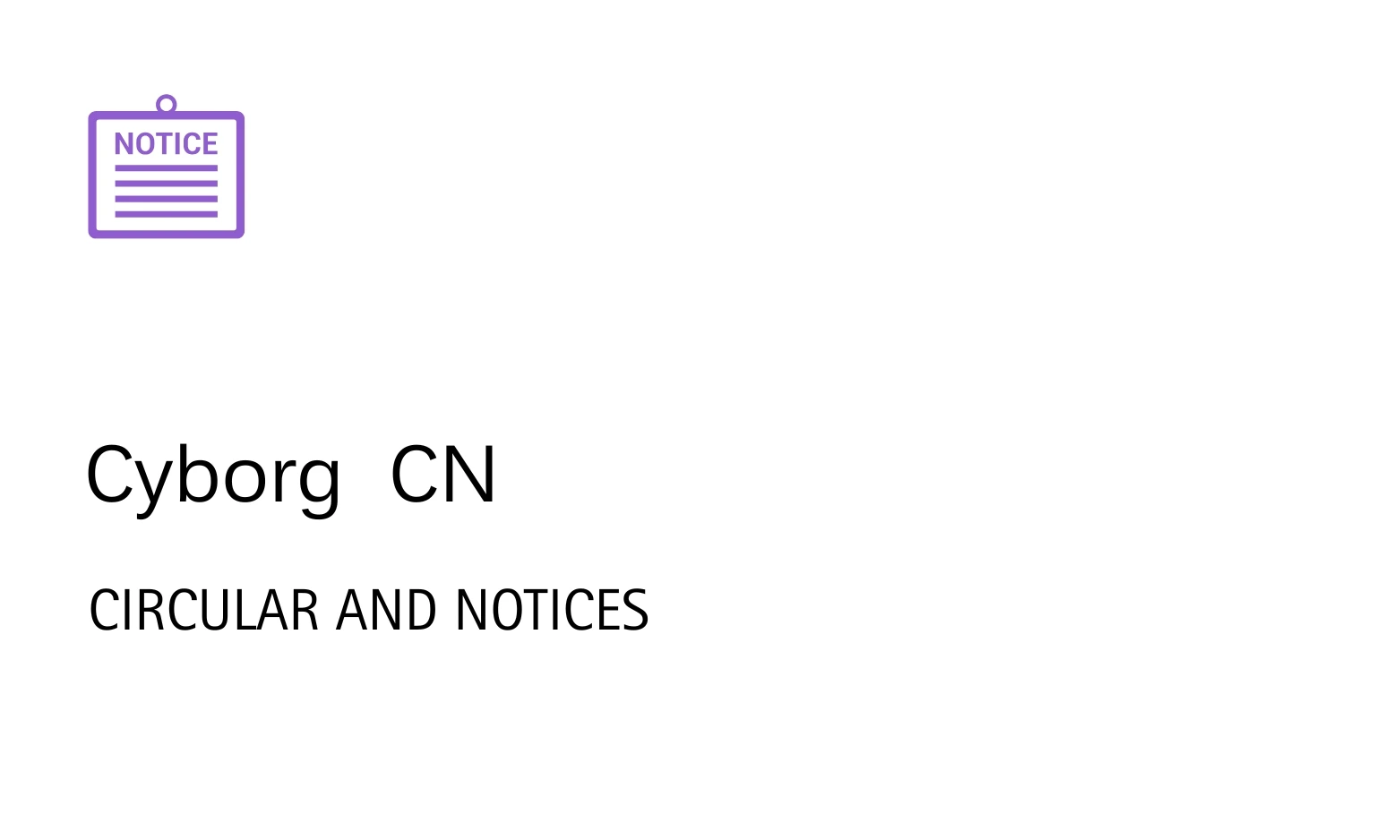 Cyborg IT Services,Cyborg ERP CIRCULAR AND NOTICE
