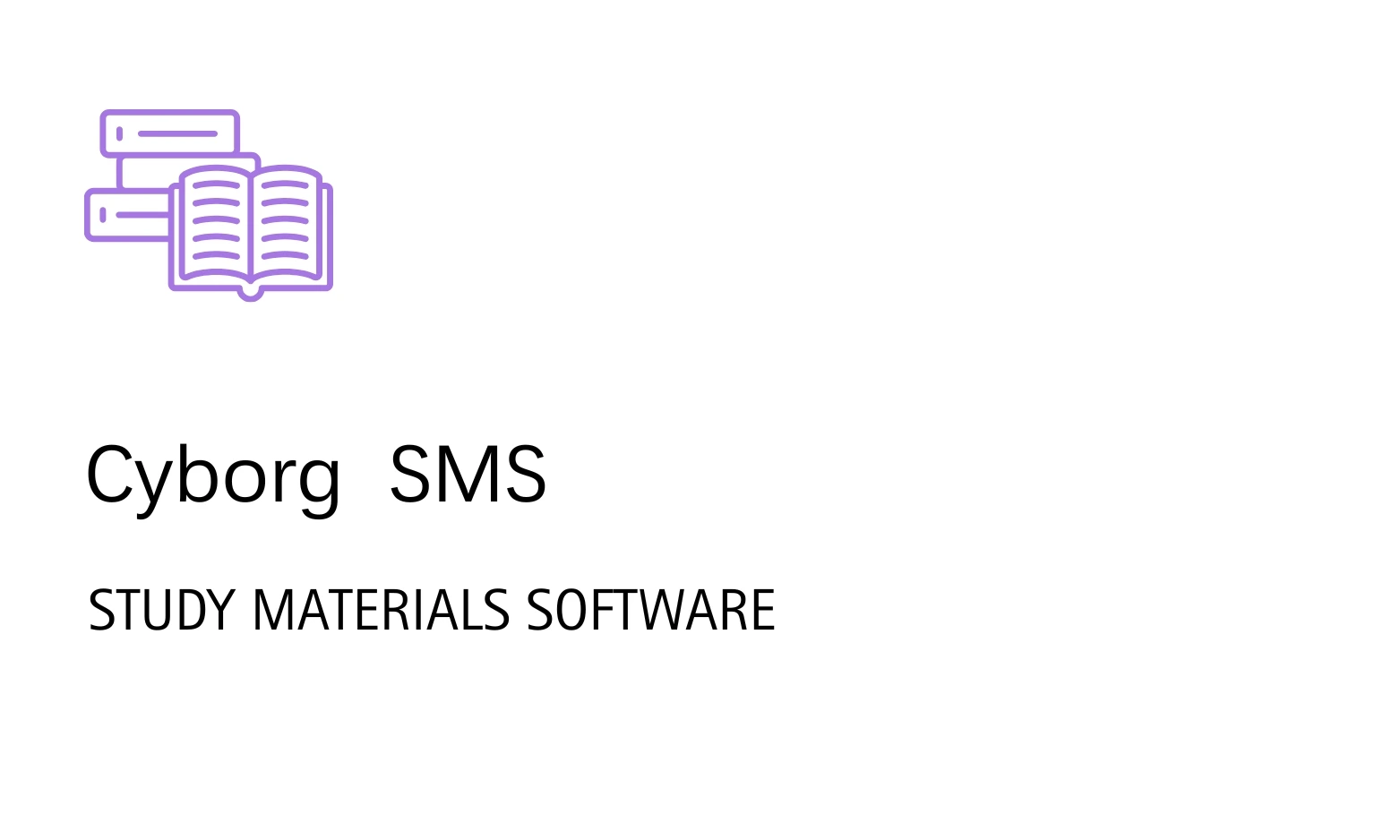 Cyborg IT Services,Cyborg ERP STUDY MATERIAL SOFTWARE