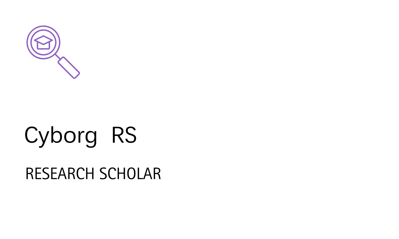 Cyborg IT Services,Cyborg ERP RESEARCH SCHOLAR