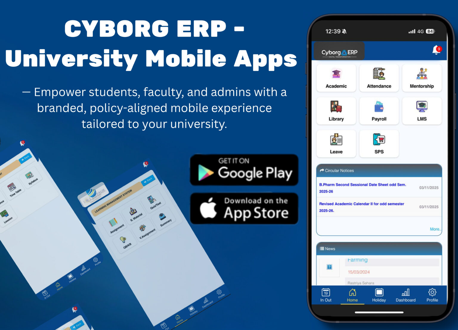 Cyborg IT Services,Cyborg ERP UNIVERSITY Mobile Apps